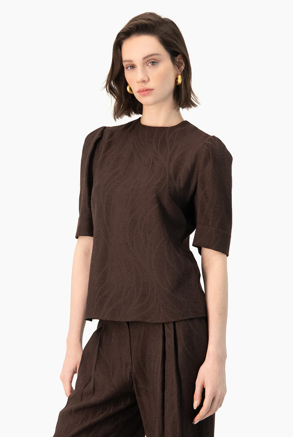 Blusa Ivonne recta manga corta