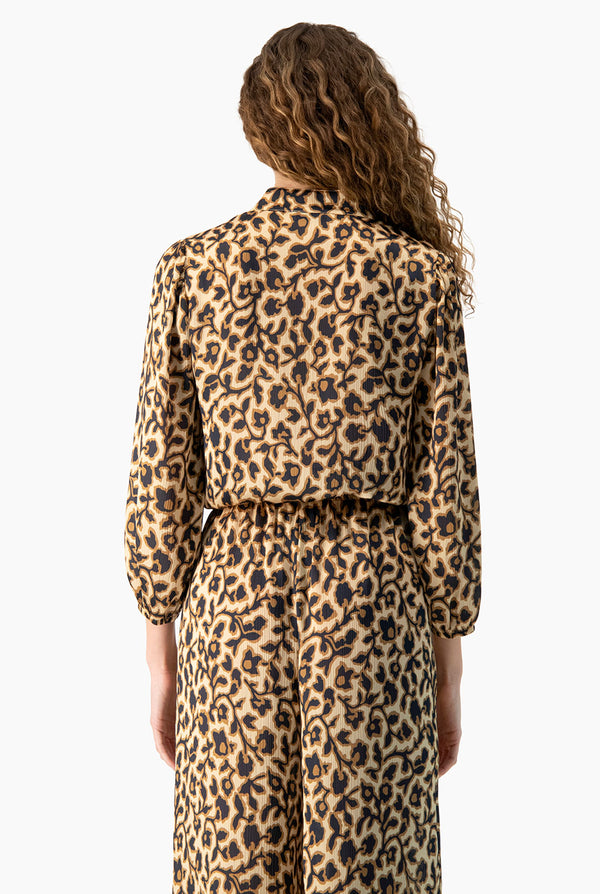 Blusa estampada Ivonne cuello alto