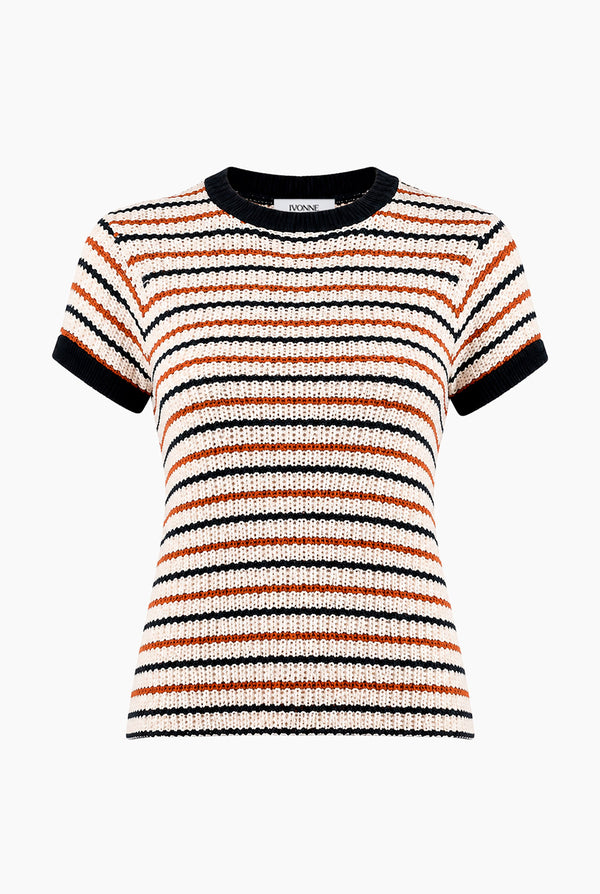 Blusa Ivonne tejida de manga corta