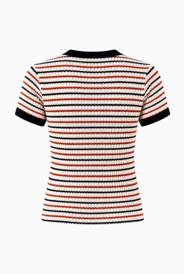 Blusa Ivonne tejida de manga corta