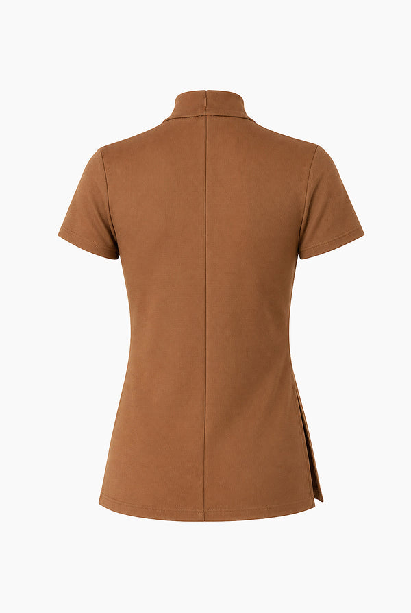 Blusa recta Ivonne de cuello alto
