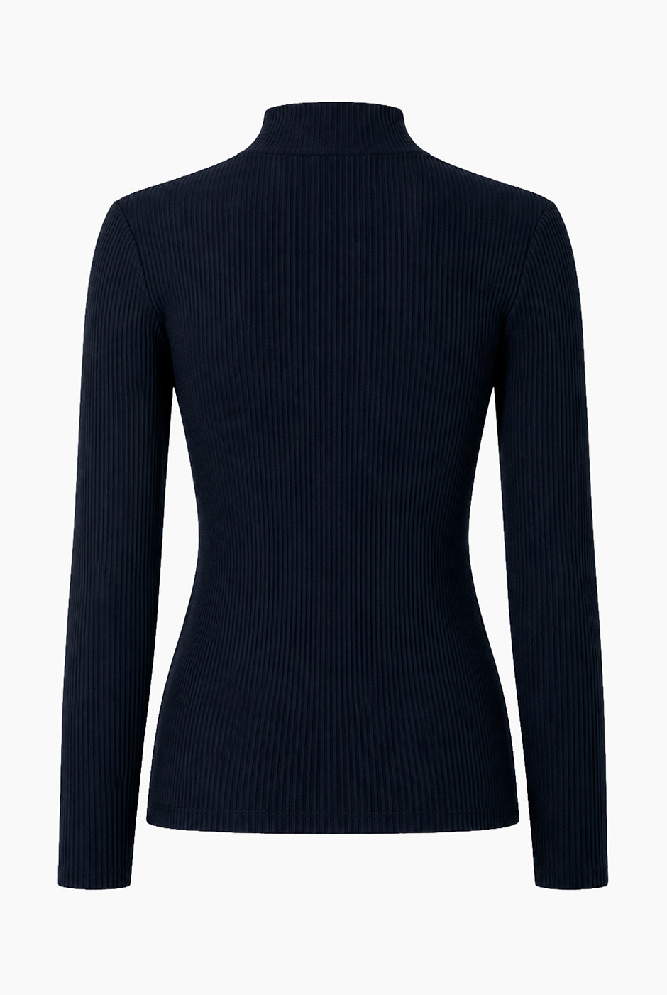 Blusa Ivonne azul marino de manga larga y cuello alto