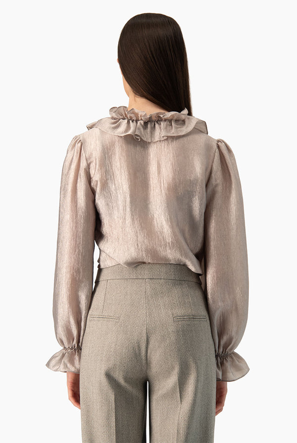 Blusa Ivonne con volantes en escote