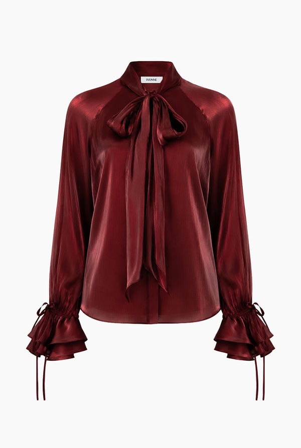 Blusa Ivonne de cintas en cuello
