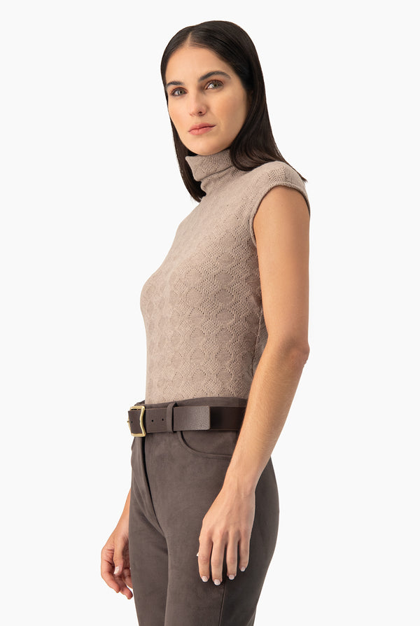 Blusa tejida Ivonne cuello alto