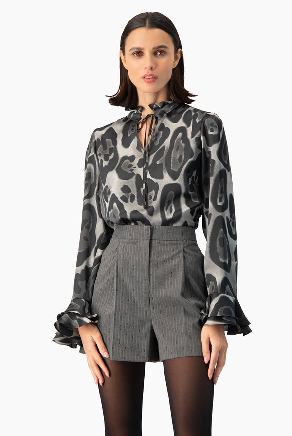 Blusa Ivonne manga larga volantes