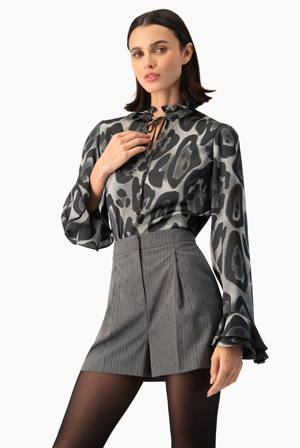 Blusa Ivonne manga larga volantes