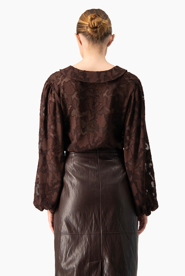 Blusa Ivonne manga abullonada