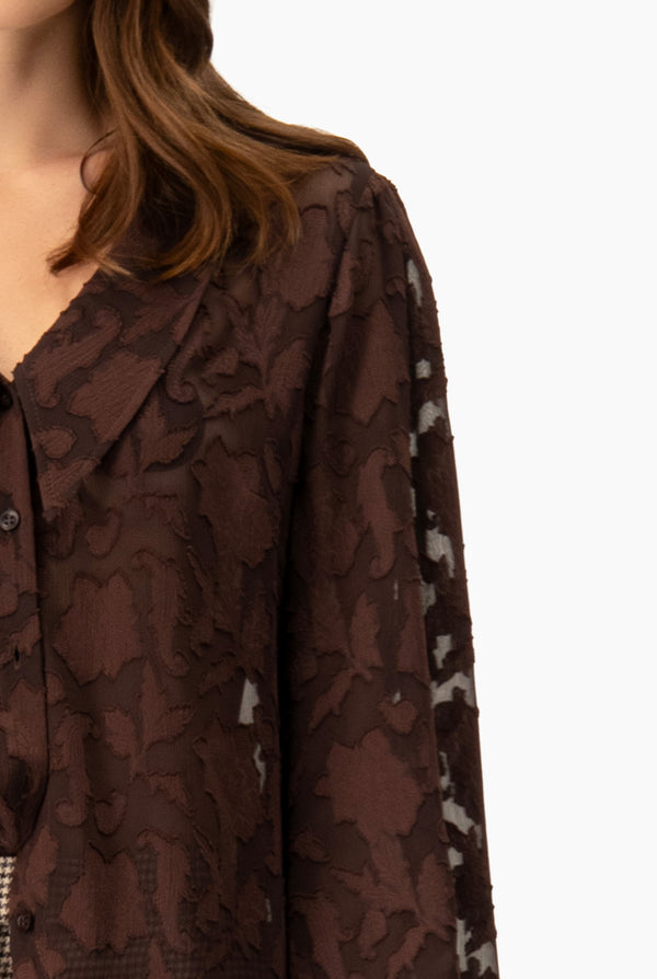Blusa Ivonne manga abullonada
