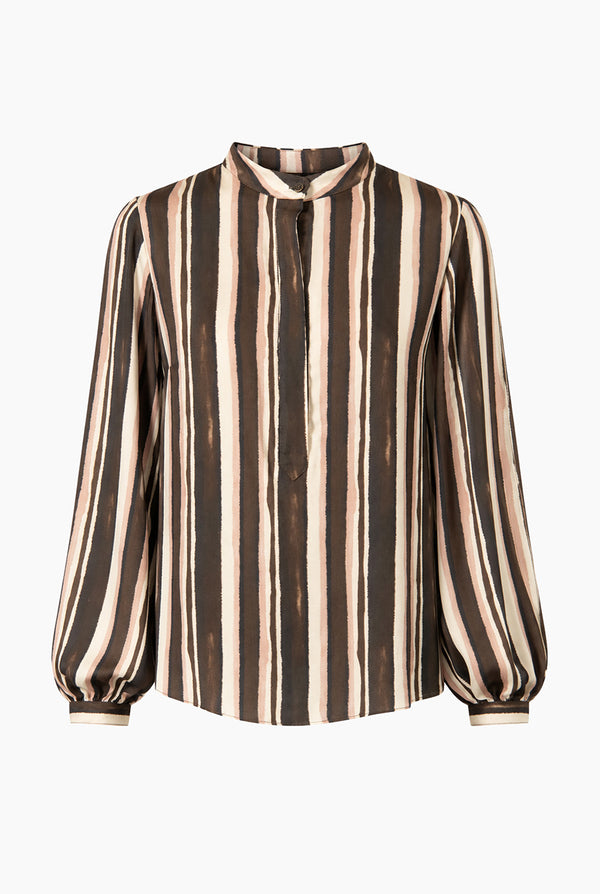 Blusa Ivonne larga cuello mao