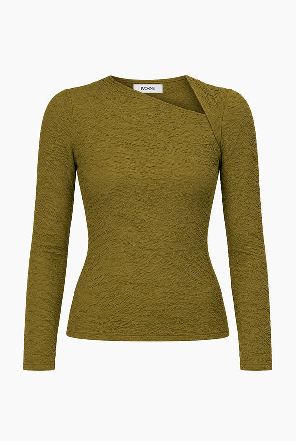 Blusa Ivonne de cuello asimetrico