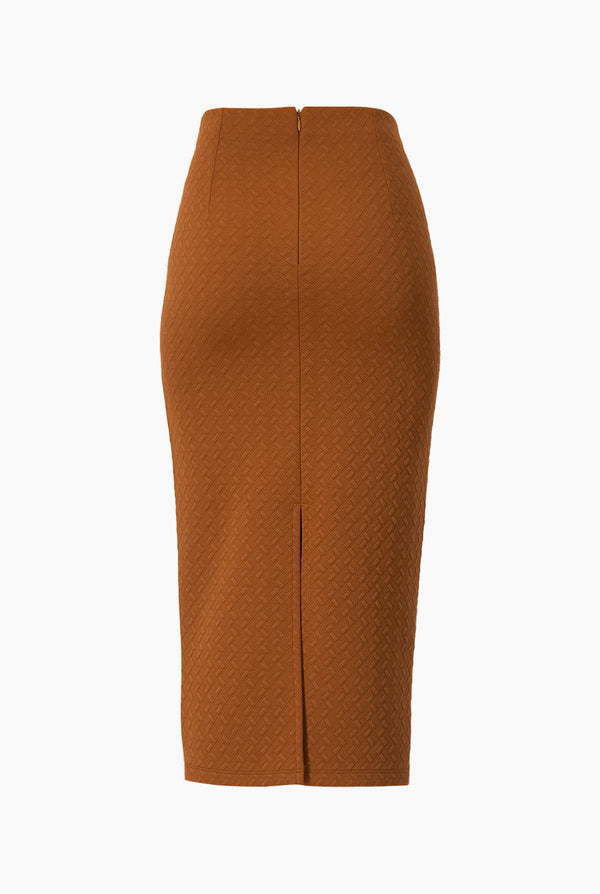 Falda midi con abertura trasera