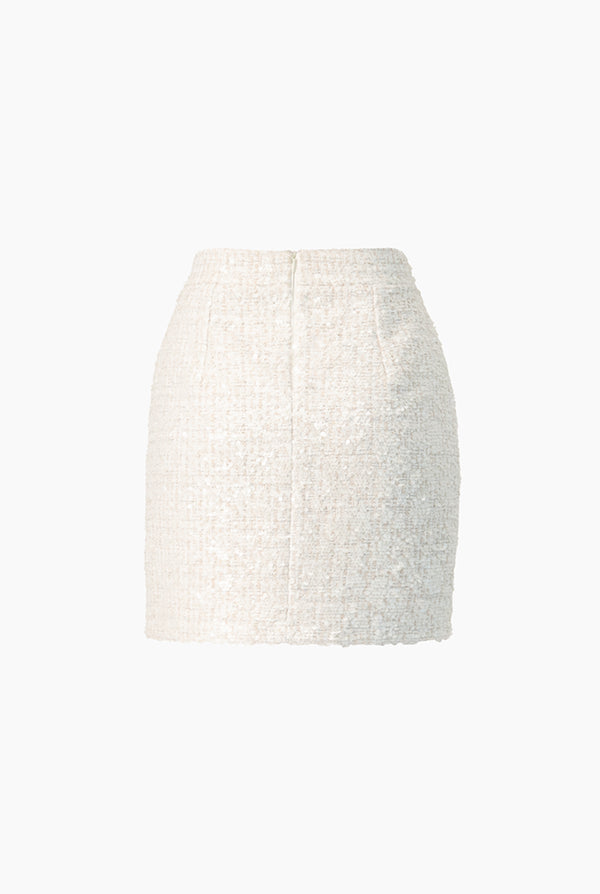 Falda corta marfil