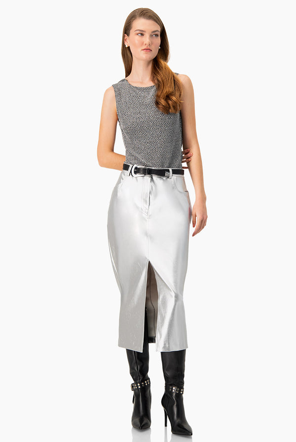 Falda larga con bolsillos