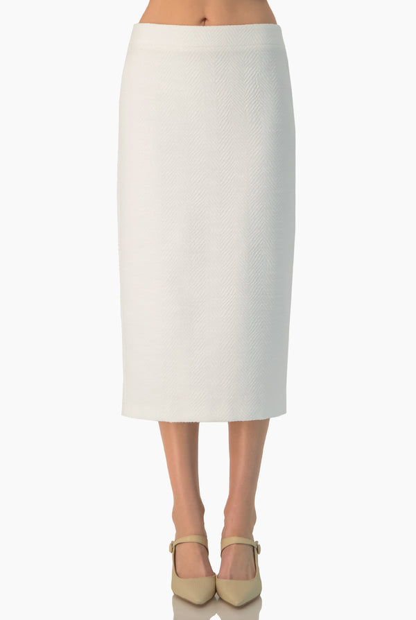 Falda midi blanca