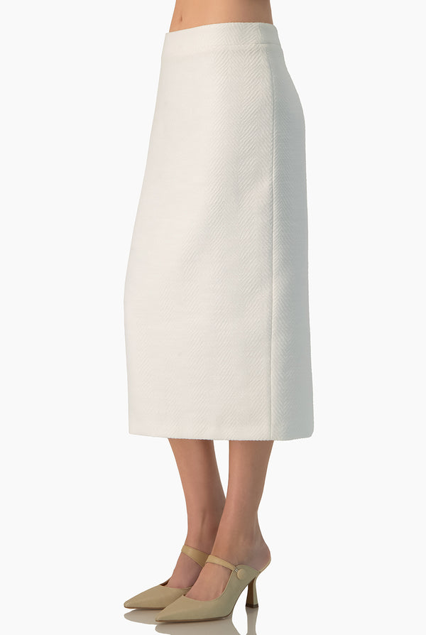 Falda midi blanca