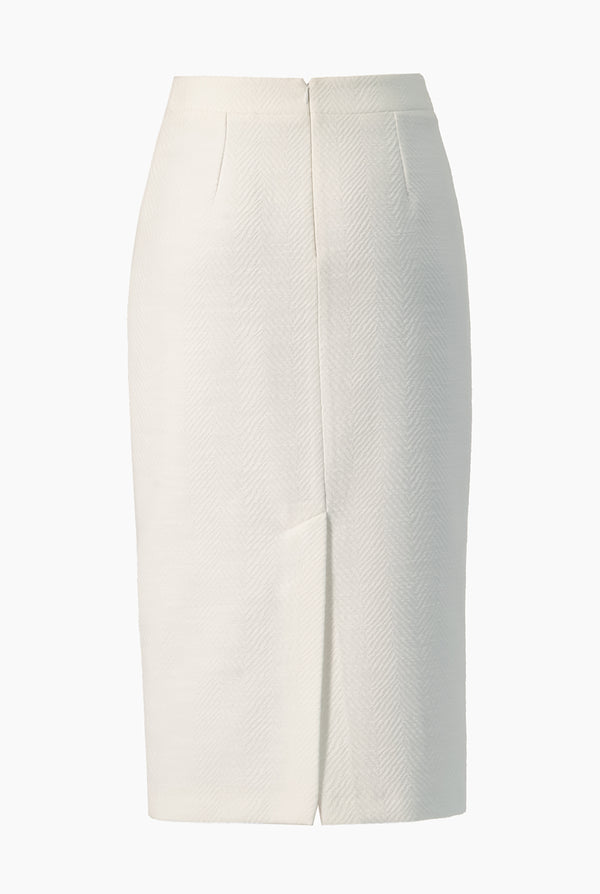Falda midi blanca