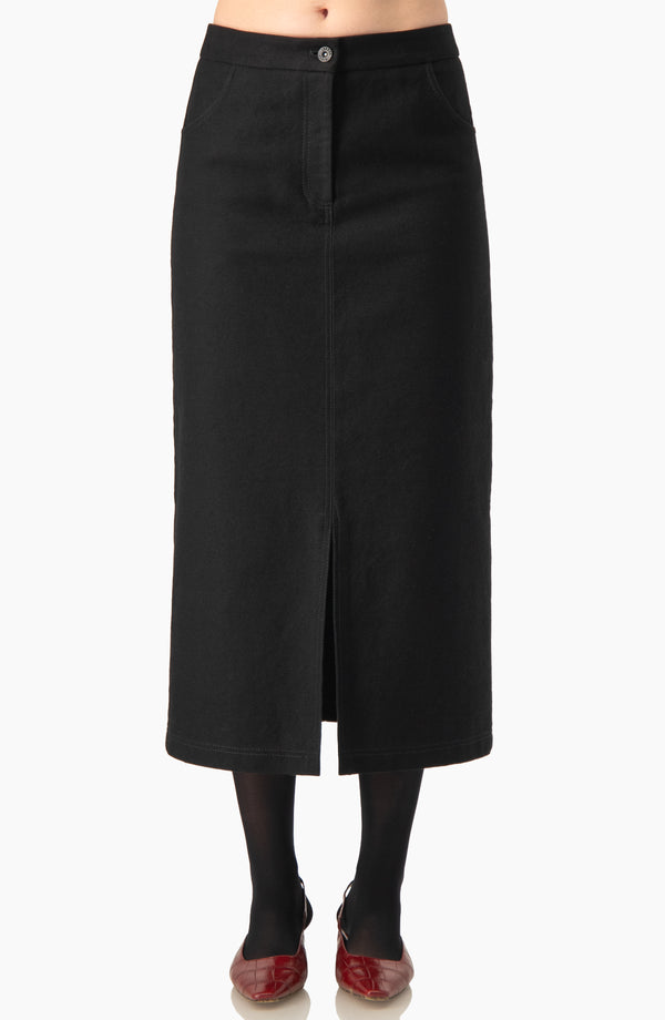 Falda midi Ivonne negra