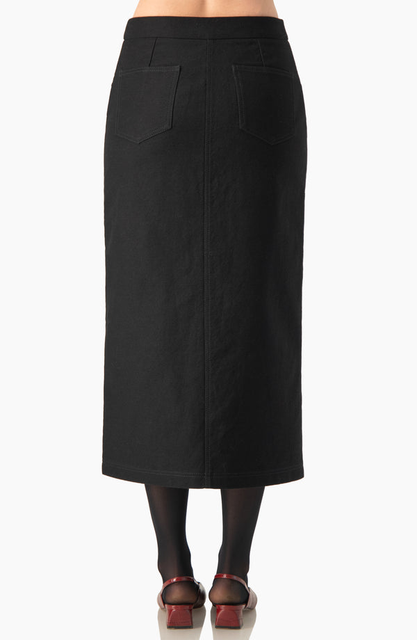 Falda midi Ivonne negra