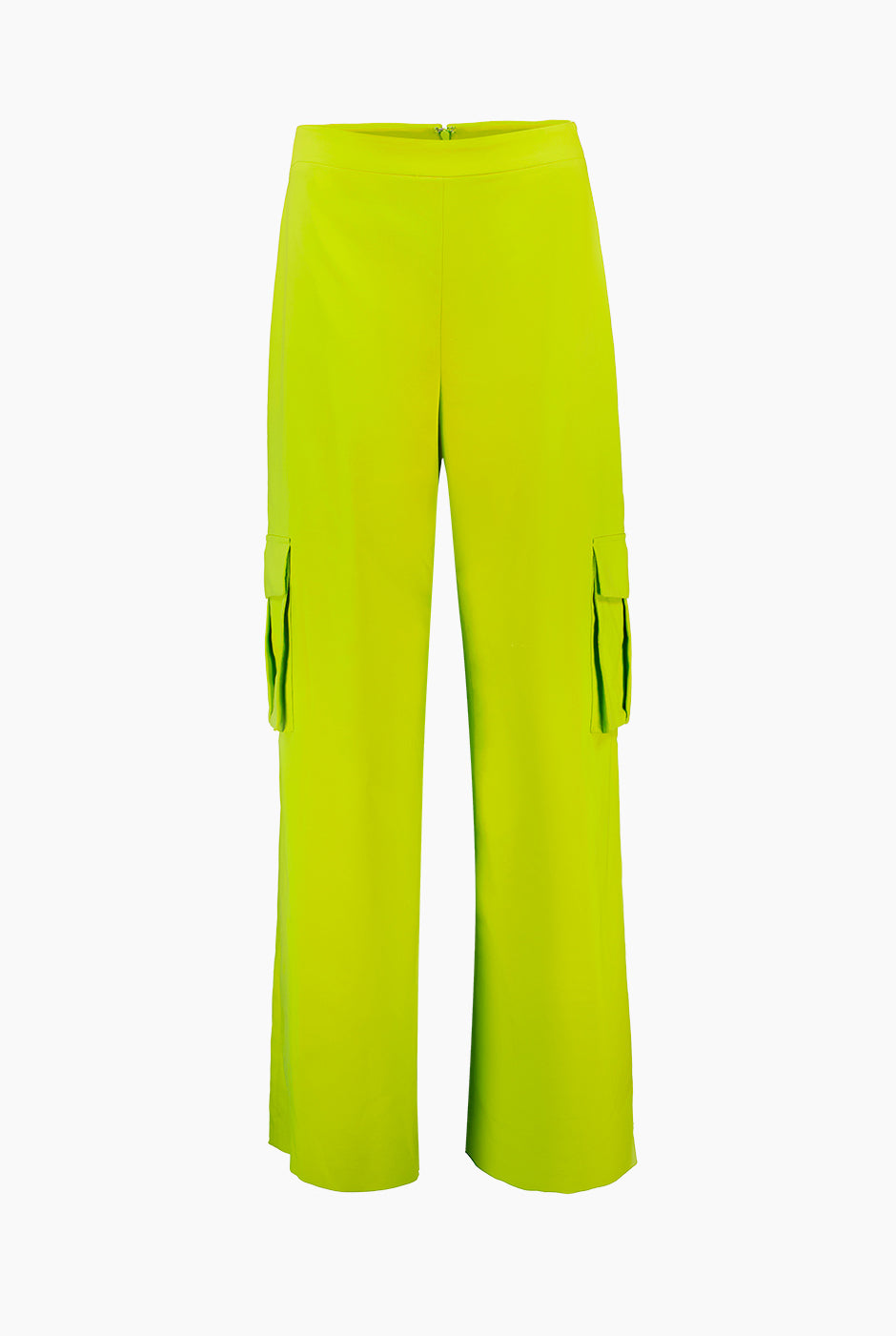 Pantalon cargo de talle alto color verde