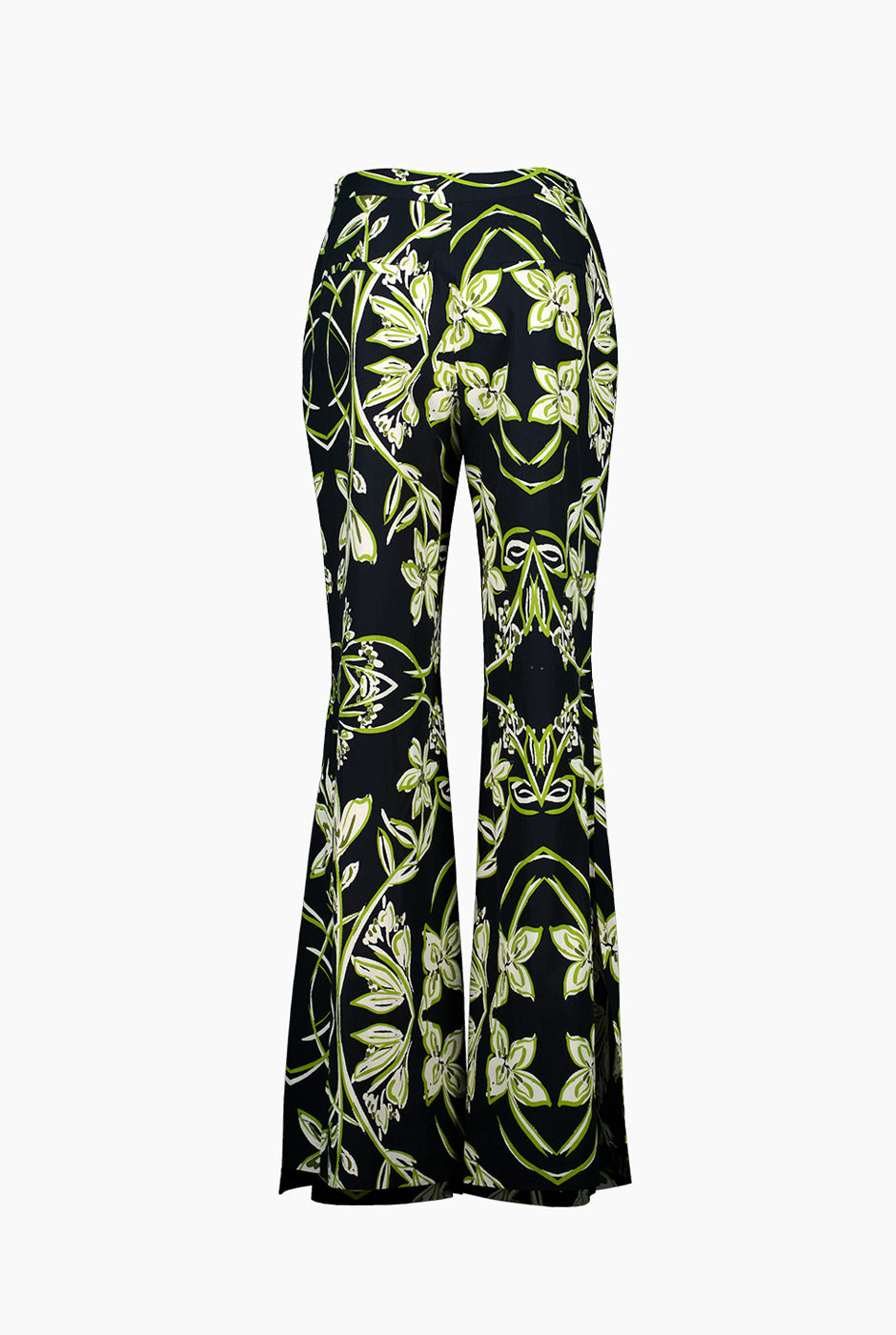 Pantalon semi acampanado con estampado floral