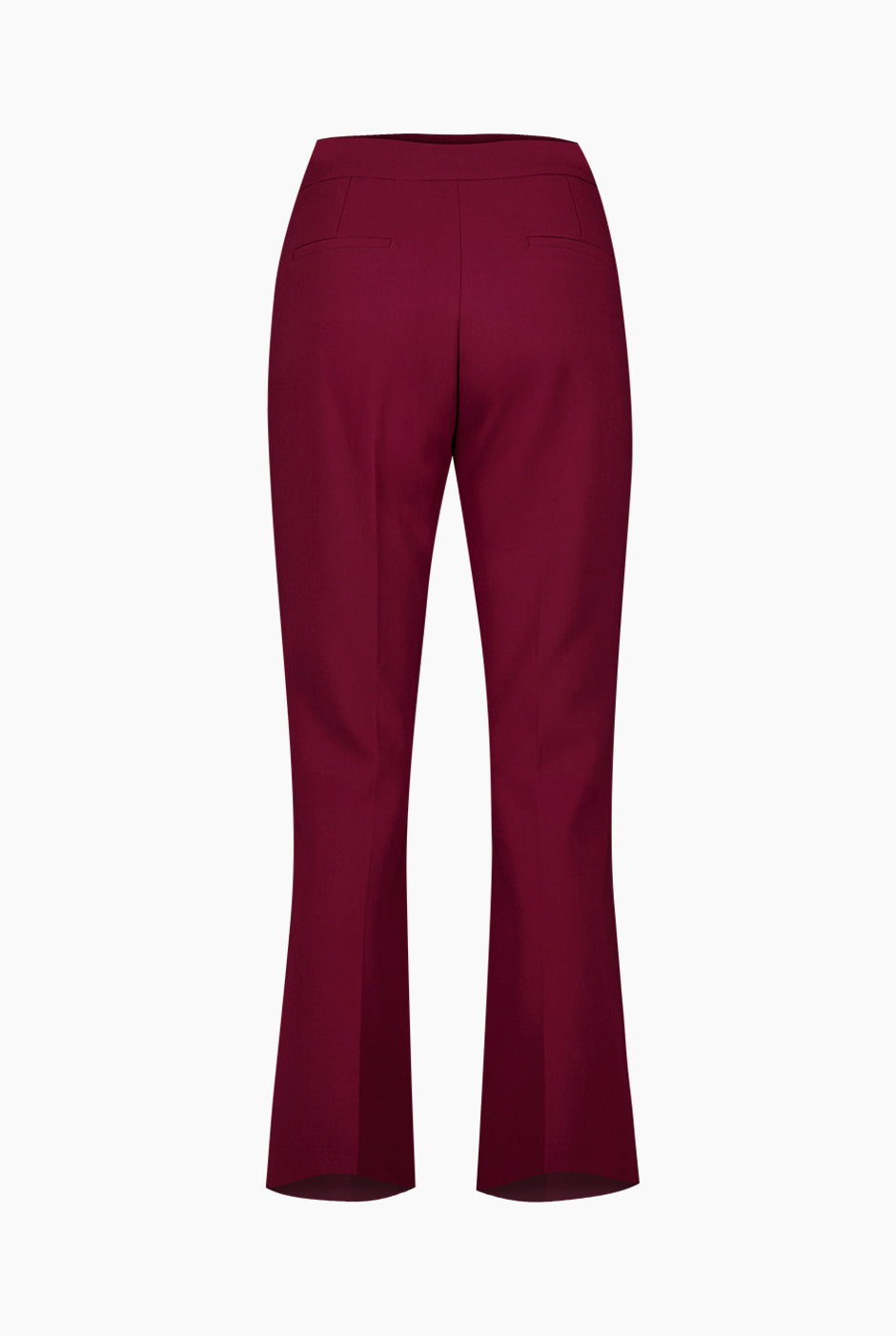 Pantalon recto corto color vino