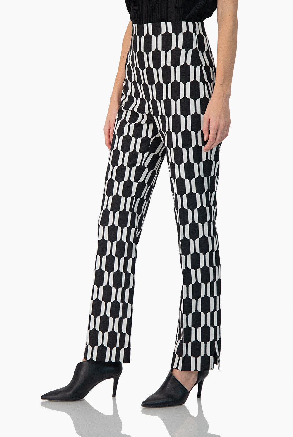 Pantalon de corte recto con estampado