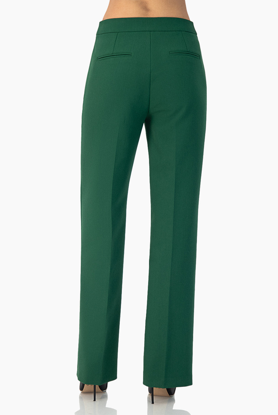 Pantalon recto liso color verde