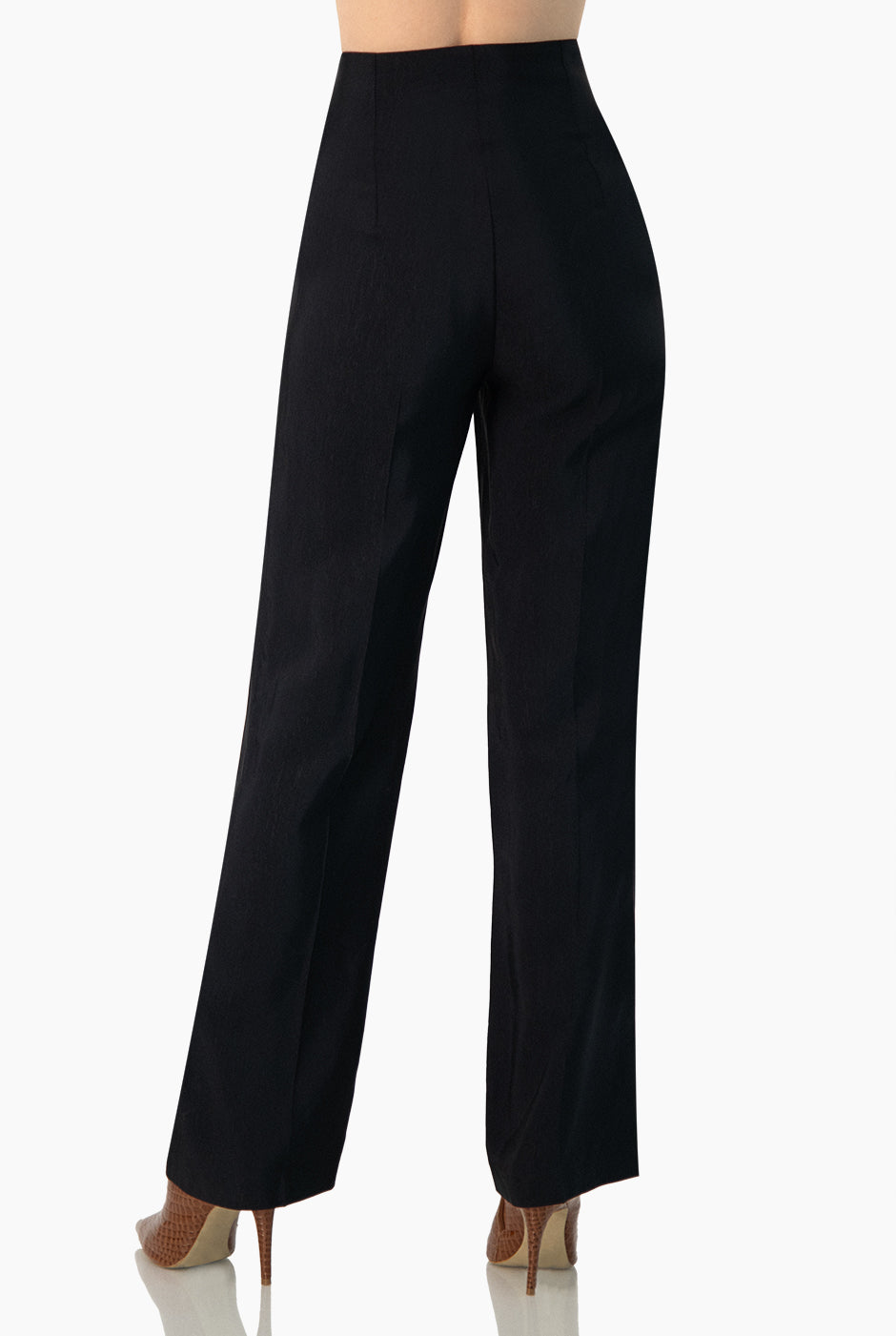 Pantalon recto en tono negro