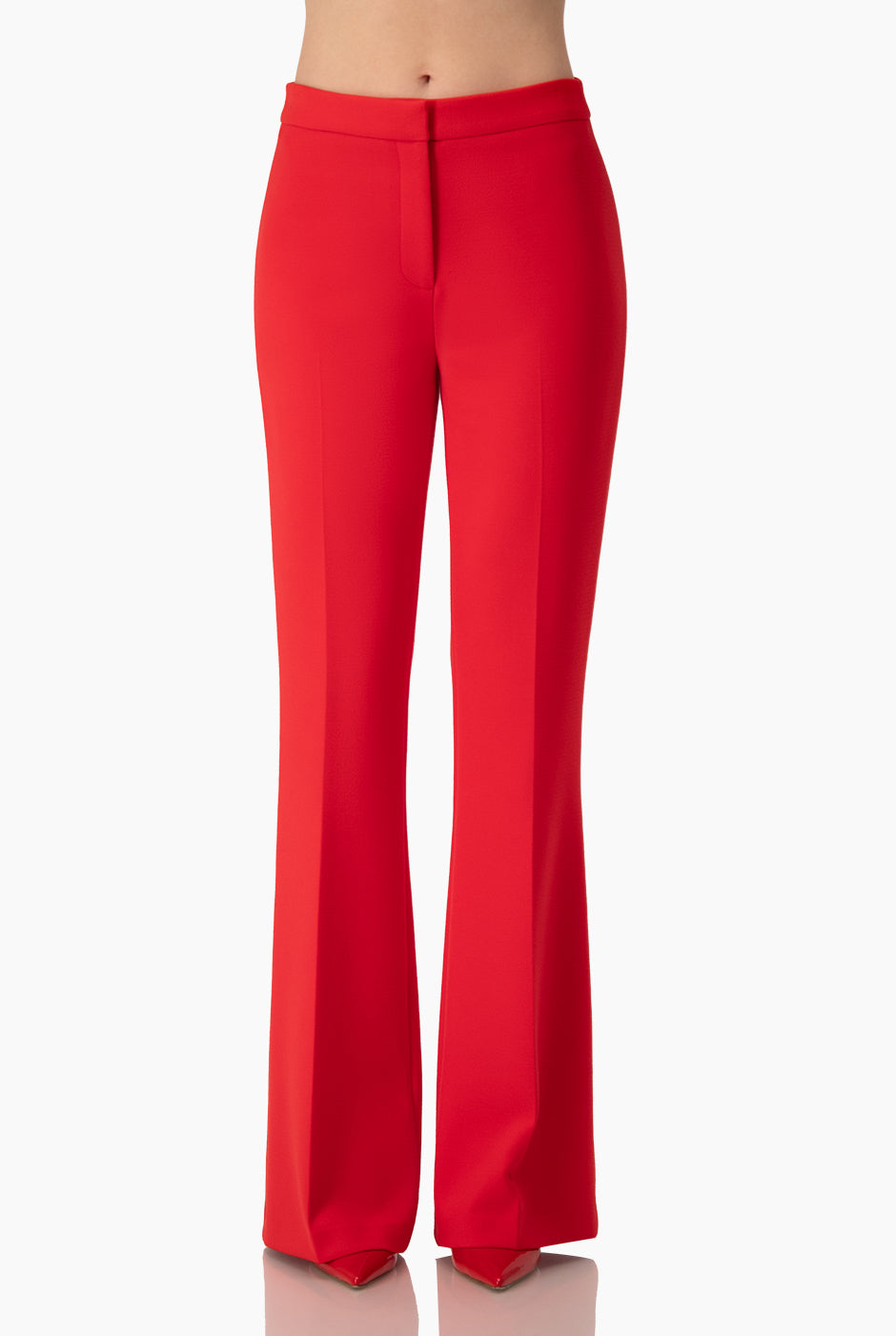 Pantalon campana color rojo