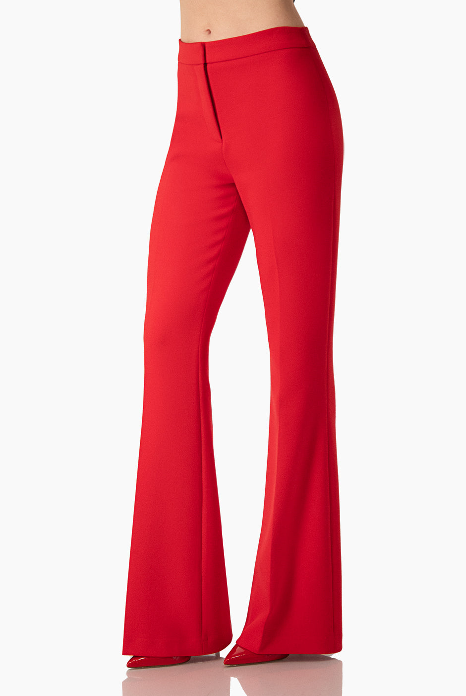 Pantalon campana color rojo