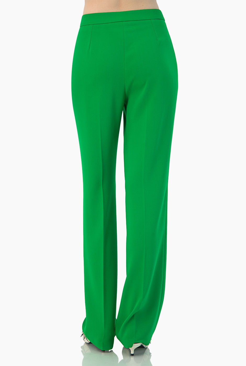 Pantalon recto verde sin bolsas