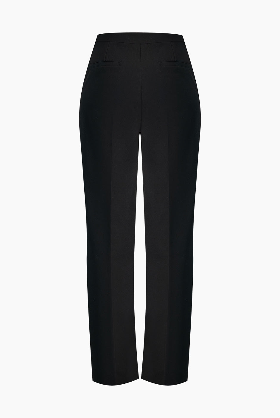 Pantalon liso negro con cierre