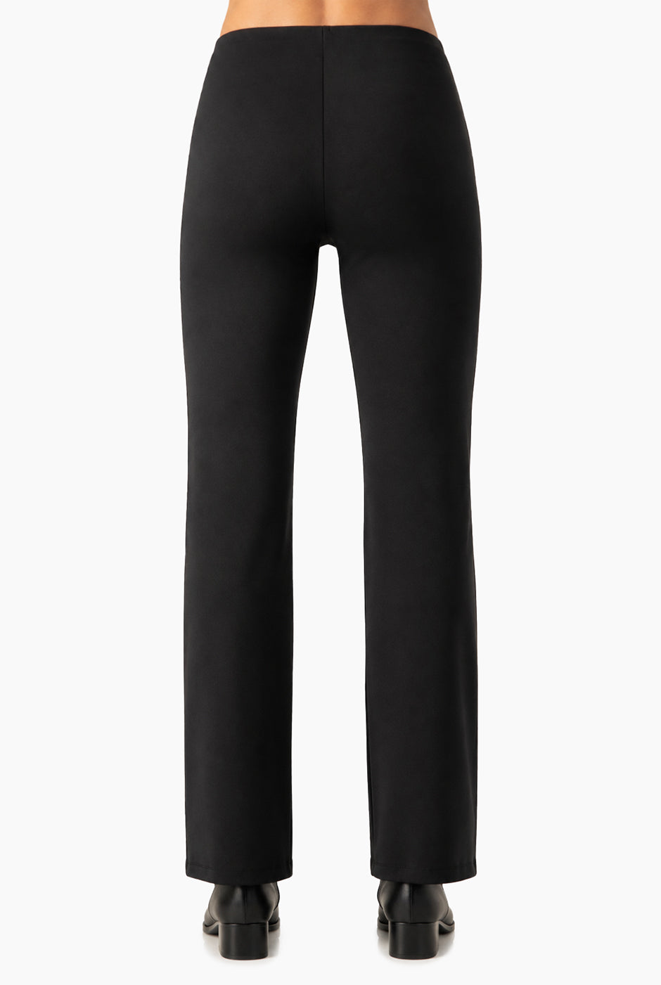 Legging negro entallado sin costuras con pretina de soporte