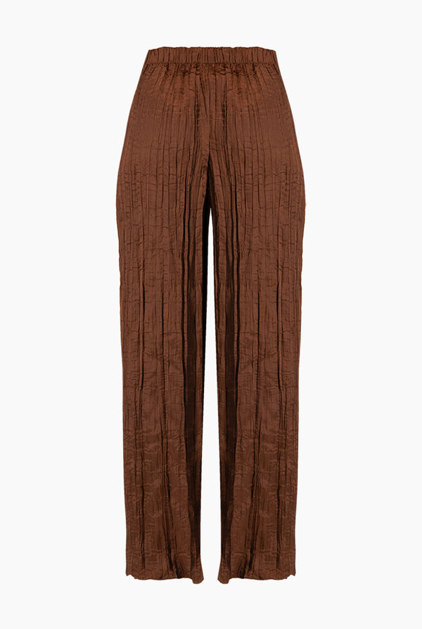 Pantalon de pierna amplia cafe