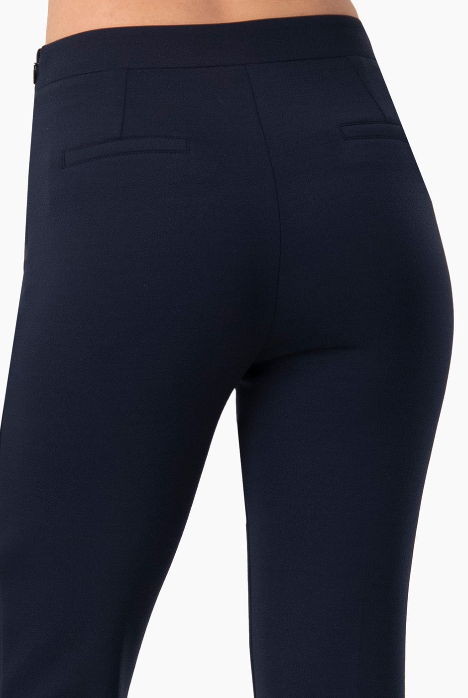 Pantalón marino semi acampanado con cierre lateral