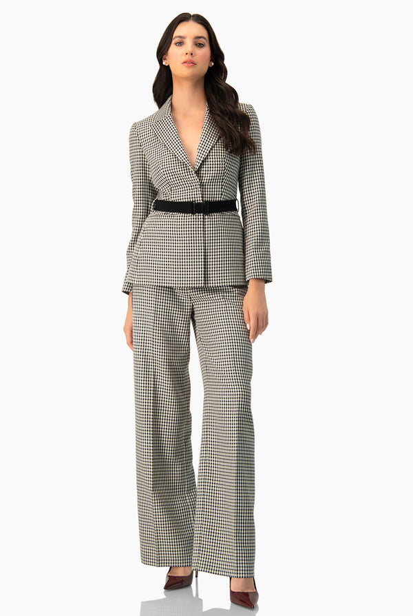 Pantalon con cierre y pierna amplia