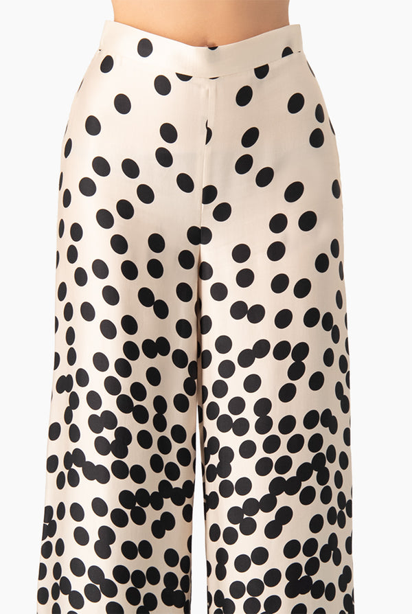 Pantalon amplio lunares