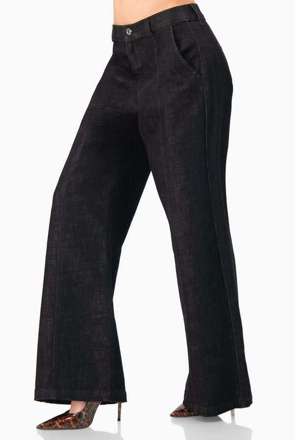 Jeans amplio de tiro alto