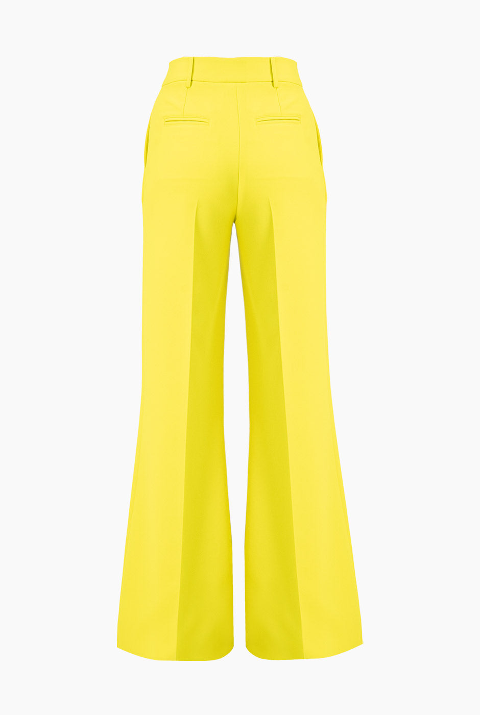 Pantalón verde de pierna amplia con bolsillos laterales