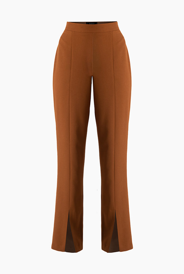 Pantalon liso con aberturas