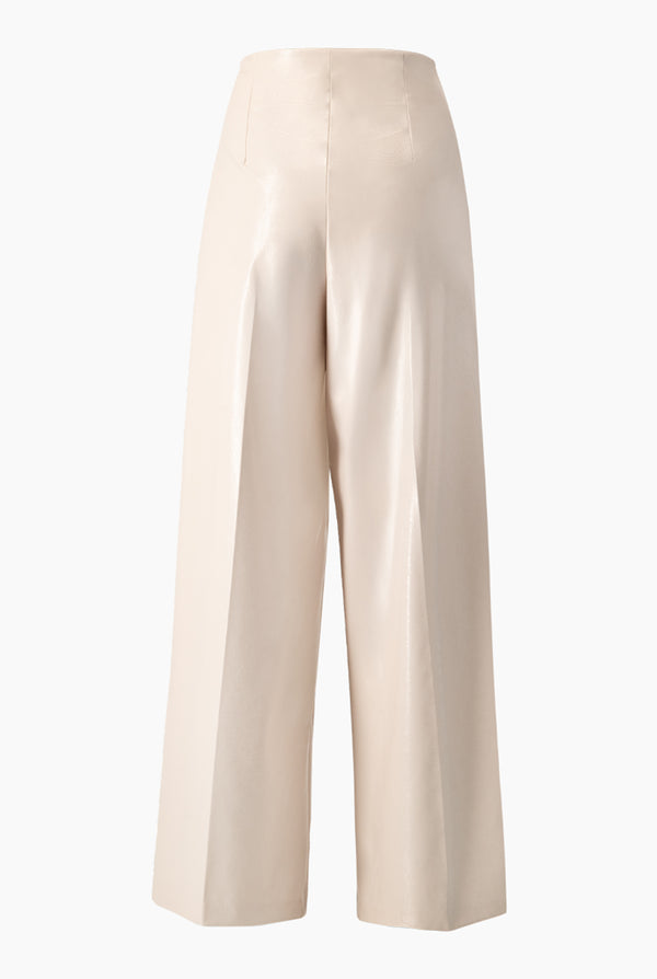 Pantalon amplio liso con bolsillos