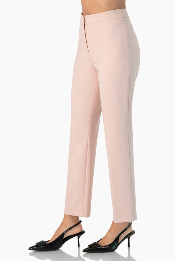 Pantalon recto en tono rosa