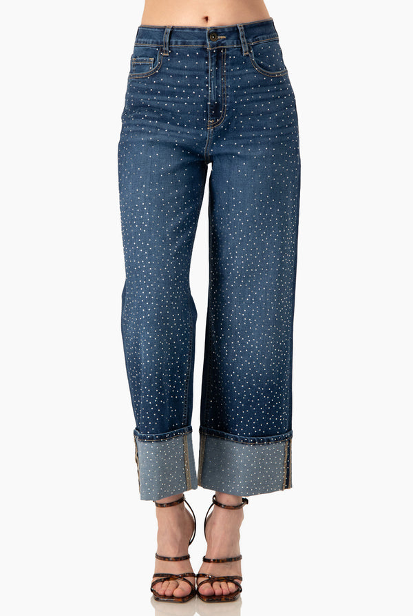 Jeans de ruedo doblado