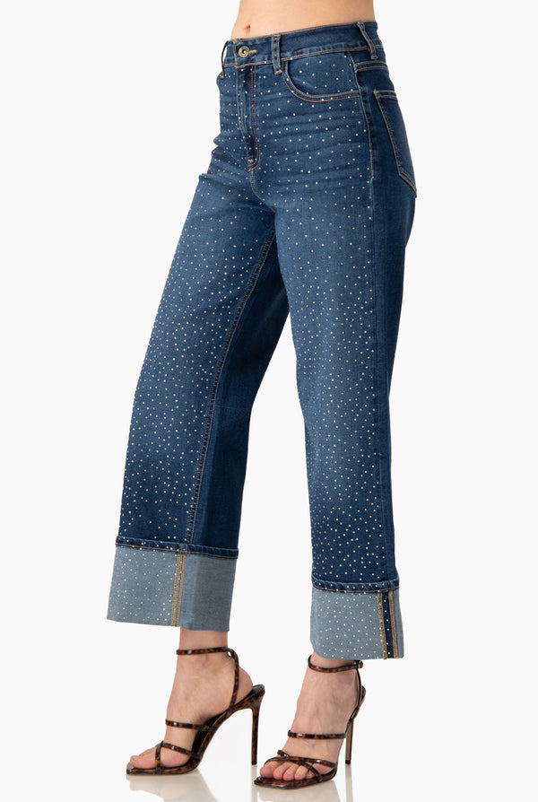 Jeans de ruedo doblado