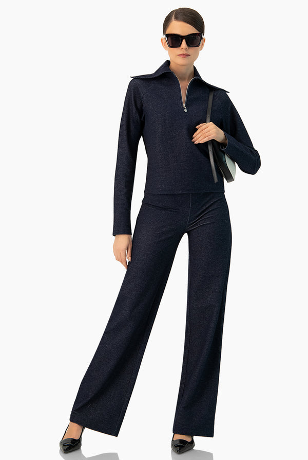 Pantalon amplio sin bolsas