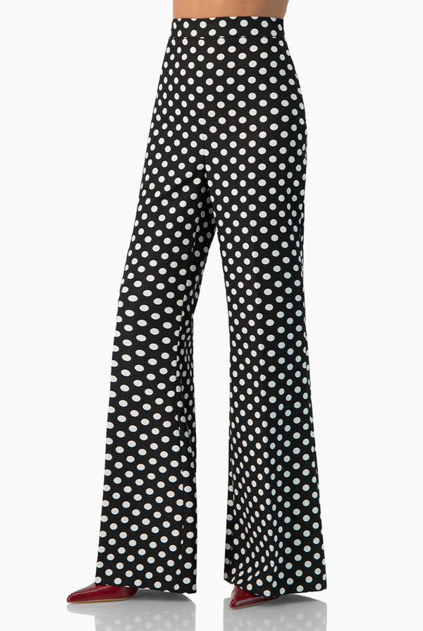 Pantalon campana de lunares