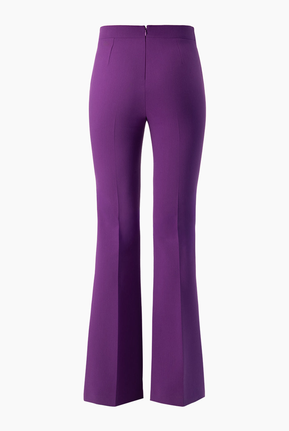 Pantalón acampanado morado sin bolsas y con pinzas traseras