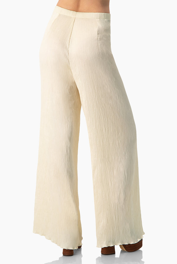 Pantalon amplio marfil