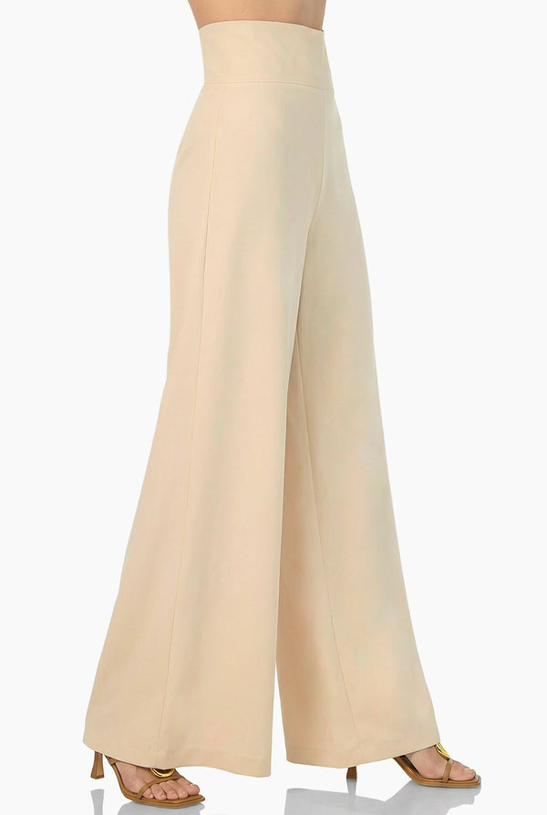 Pantalon amplio de pretina ancha